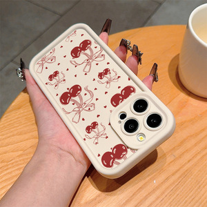 เคสโทรศัพท์มือถือ TPU กันกระแทกสไตล์ติดโบว์รูปเชอร์รี่น่ารักพิมพ์ลายบันไดสำหรับ <span class=keywords><strong>Iphone8</strong></span> x XR XS 11 12 13 14 15 16 17 Air - Product Image 3