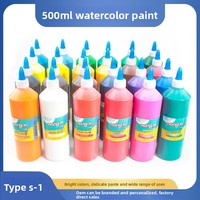 Peinture aquarelle en gros HongXi Culture, grand flacon de 500 ml, boîte de 24 couleurs pour artistes débutants - Peinture éducative DIY