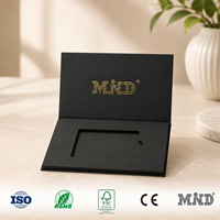 Boîte à cartes magnétiques de luxe en papier, logo personnalisé en feuille d'or, finition mate, emballage pour carte-clé d'hôtel RFID NFC, carte cadeau VIP