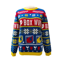 Individueller Unisex-Rundhalspullover mit Jacquardmuster und LED-Beleuchtung - Lustiger Weihnachtspullover für Männer und Frauen