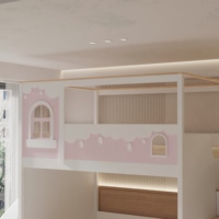 Lit superposé en bois avec rangement Lit en bois multifonctionnel pour enfants avec toboggan et tiroirs pour filles Lit superposé durable