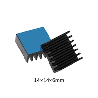 Radiateur de refroidissement en aluminium multi-échelles, pour puce électronique IC Raspberry Pi, avec bande conductrice thermique, 1/10 pièces
