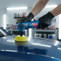 Polisseuse de voiture sans fil 12V mini multi-usages RO/DA avec tampons de polissage et tampons en laine pour polissage et ponçage