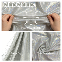 Gingtex 2022 sans quantité minimale de commande feuille d'impression 200gsm mystique tissu spandex pour maillots de bain