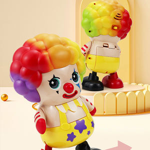 2024 nuevo juguete <span class=keywords><strong>de</strong></span> <span class=keywords><strong>payaso</strong></span> <span class=keywords><strong>de</strong></span> plástico musical con batería ligera funciona bebé caminar bailando juguetes para niños - Product Image 2