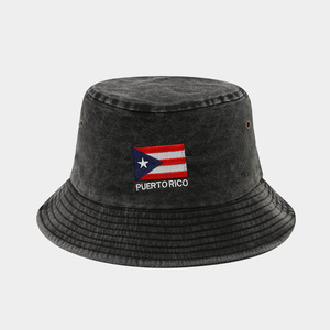 Sombrero de Pescador a Rayas Desgastado, 100% Algodón, Bordado con Banderas del Mundo, Plegable, Transpirable, Unisex, <span class=keywords><strong>para</strong></span> Viajes al Aire Libre, Protección Solar - Product Image 6