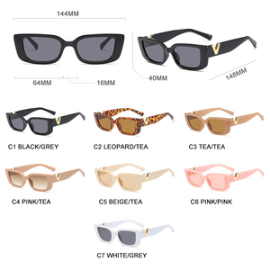 Women luxury PC lenses UV400 protection cat eye Fashion rectangle driving shade Luxury <b>sunglasses</b> for women - Product Image 5