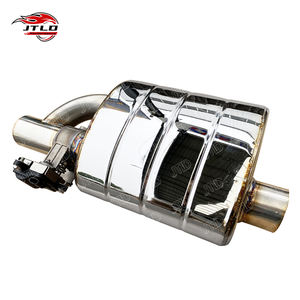 Высокопроизводительный 3-дюймовый электронный клапан 201 нержавеющая универсальная выхлопная мюфлер 76 мм выхлопная труба - Product Image 2