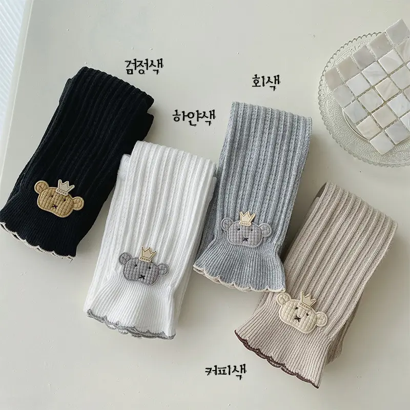 Legging Pantyhose Anak Perempuan, Legging Pantyhose Anak-anak Beruang Lucu Katun Combed Panjang