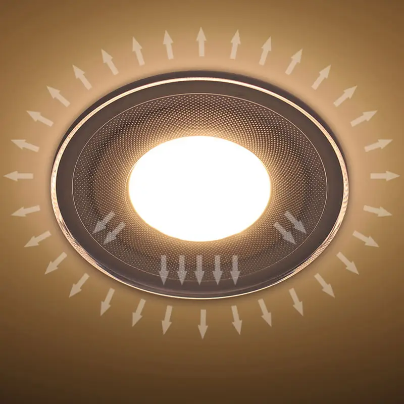 Slim AC 12V 5W 7W LED DownLight Indoor Ceiling Lighting SpotLight 9W 12W Recessed Install RGB 3 Color Changeable PVC Downlight