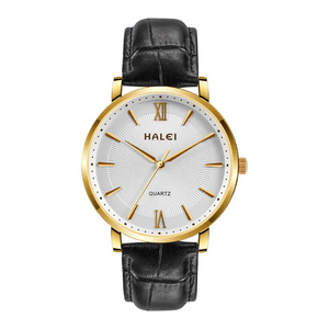 Envío Directo HALEI Nuevo Reloj de Cuarzo Original para Hombre con Números Romanos, Resistente al Agua 3BAR, Pantalla con Indicador, Movimiento Japonés, Venta al Por Mayor - Product Image 5