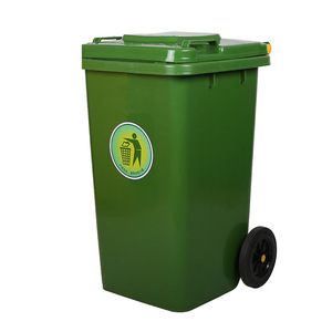 Outdoor Plastic Trash Can 240L With Wheels Flip Top For Street And Residential Use - Product Image 2