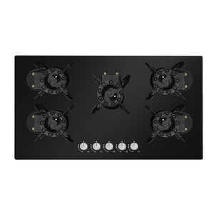 Panel de estufa de <span class=keywords><strong>Gas</strong></span> de 5 quemadores de alta calidad, portátil de vidrio templado para cocina doméstica, <span class=keywords><strong>precio</strong></span> bajo para GLP <span class=keywords><strong>Natural</strong></span> - Product Image 1