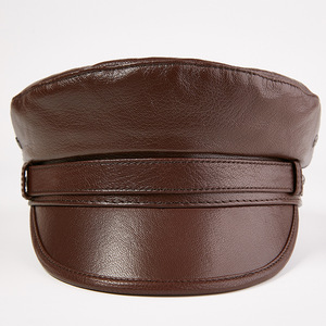Otoño e invierno Europa América Ancianos de mediana edad Motocicleta Hombres Cuero Rock Pirate Hat Captain's Outdo - Product Image 2