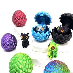 Set de Huevo de Dragón y Bebé Dragón Impresos en 3D Multicolor con Tapa Abatible - Figura de Modelo Creativa y Divertida - Product Image 4