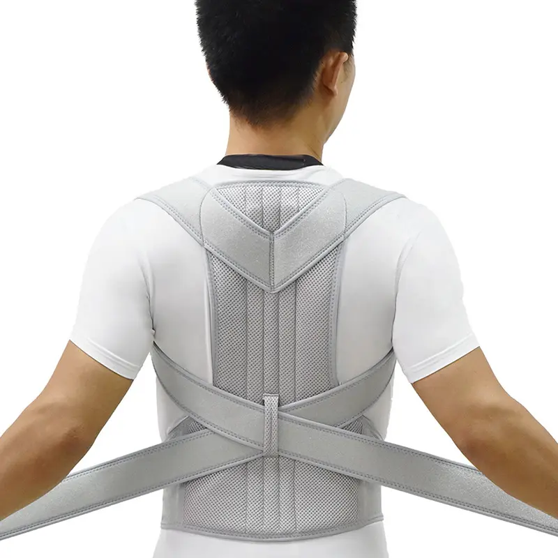 Wholesale Breathable Adjustable Humpback Spine posture Corrector Back Strap Support Girdle Belts for Men