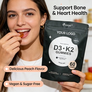 תוספי תזונה טבעוניים של ויטמין <span class=keywords><strong>D3</strong></span> + K2 בצורת גומי - 5000 IU ויטמין <span class=keywords><strong>D3</strong></span> עם 200mcg ויטמין K MK7 - תומכים בבריאות העצם והמערכת החיסונית - Product Image 6