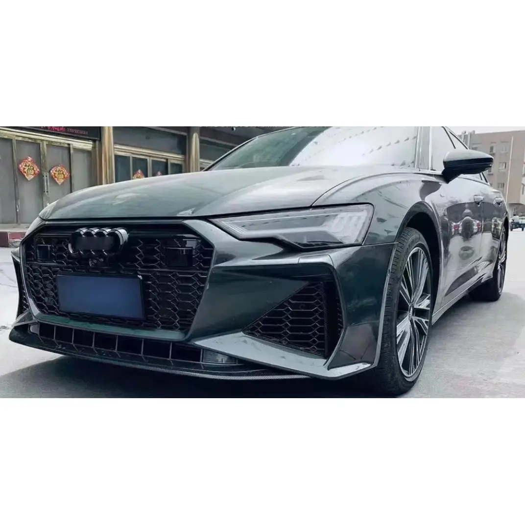 Pp Material Karosserie-Kit für Audi A6 bis rs6 2019-2022 Autozubehör mit rs Kühlergrill Front stoßstange komplett mit Kühlergrill Front lippe