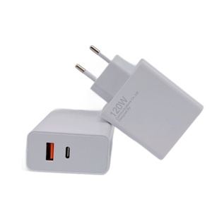 Adattatore di Ricarica Rapida 120W <span class=keywords><strong>a</strong></span> Doppia Porta <span class=keywords><strong>A</strong></span>+<span class=keywords><strong>C</strong></span> Standard Europeo per Telefoni Cellulari /Redmi - Product Image 1