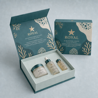 Boîte cadeau magnétique avec logo personnalisé, boîte rigide en papier à rabat de luxe avec insert en velours personnalisé pour l'emballage de cosmétiques et de soins de la peau