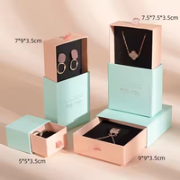 Petite Boîte d'Expédition Magnétique pour Bijoux Emballage Velours de Voyage Boîtes à Bijoux de Luxe de Haute Qualité avec Logo Imprimé