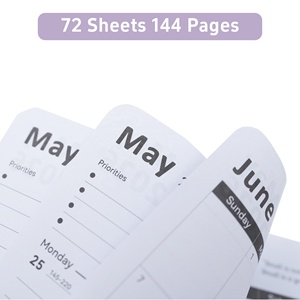 Fabricante de planificador personalizado Cuaderno de bolsillo Diario diario de tapa dura 2026 Planificador semanal mensual - Product Image 5