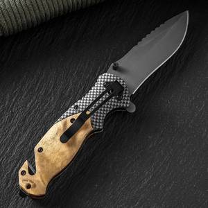Cuchillo X50 de Alta Calidad con Mango de Madera, Cuchillo Plegable Táctico de Supervivencia para Exteriores, Cuchillo de Bolsillo Personalizado para Camping - Product Image 6