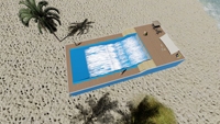 Simulateur de surf commercial, haut de gamme en eau profonde, équipement de divertissement aquatique