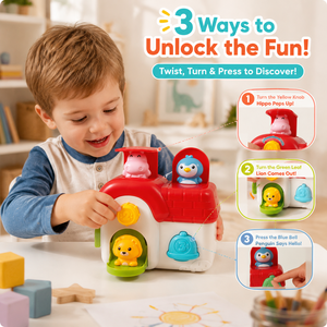 Nuovo Giocattolo Educativo Montessori Pop-up a Forma di Casa degli Animali per Bambini dai 18 Mesi in Su - Product Image 4