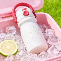 Botellas de Agua Personalizadas de Acero Inoxidable, Tazas para Niños, Vaso Infantil de 500 ml/16 oz, 2 en 1 para la Escuela con Pajita