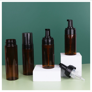 Vente en gros de flacons pompe en mousse pour nettoyant visage et mains de 100 ml, couleur ambre, logo personnalisé, flacon de shampoing moussant pour bébé - Product Image 5