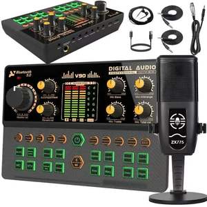 Carte son miniature pour diffusion en direct sur téléphone portable V90, changeur <span class=keywords><strong>de</strong></span> <span class=keywords><strong>voix</strong></span>, équipement professionnel <span class=keywords><strong>de</strong></span> podcast, studio d'enregistrement en direct - Product Image 4