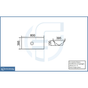 Lavabo da Appoggio La24 80x39.5cm in Porcellana, Design Rustico Moderno e Tradizionale per Uso Alberghiero - Product Image 2