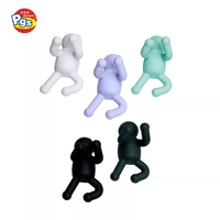 Crochets adhésifs multifonctionnels pour porte et mur, 3 pièces, ABS écologique, pour suspendre manteaux, sacs, vêtements, salon, cuisine, salle de bain