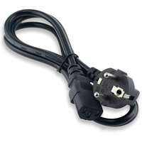 Cable de Alimentación Schuko Europeo de Alta Calidad para Computadora, 0.75mm², 1FT 3FT, Cable de Alimentación de CA Alemán y Francés para Laptop