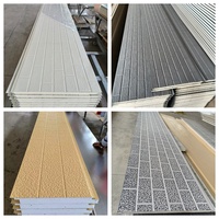 Panel Sandwich PU Warna Putih Kustom Tahan Air Ringan Terisolasi Tahan Lama Panel Dinding Logam Dekoratif untuk Hotel