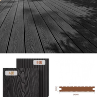 Plancher en composite bois-plastique Cour extérieure Anti-corrosion Bois Plancher sans joint Imperméable Planches de terrasse en WPC co-extrudées