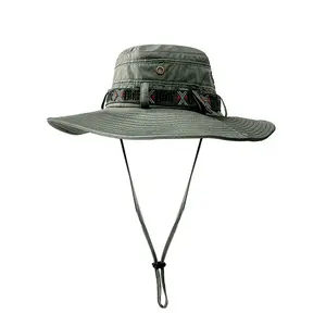 Toptan boonie cap ordu-Kamuflaj taktik kap askeri Boonie şapka ordu kapaklar Camo erkekler açık spor güneş kova kapağı balıkçılık yürüyüş avcılık şapka