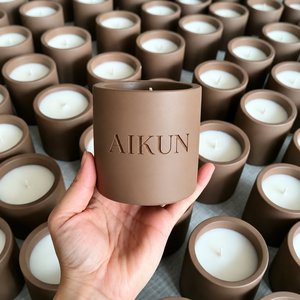 Aikun Lavender Chamomile Cedarwood Sleep Blend Ceramic <b>Scented</b> <b>Candle</b> for Bedtime with Rigid Gift Box Direct Factory OEM ODM - Product Image 2
