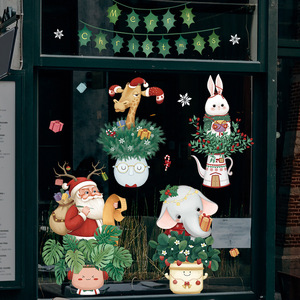 Siheny giáng sinh trang trí nội thất thiết lập tĩnh PVC cửa sổ clings bao gồm Santa Claus Cây giáng sinh cho văn phòng nhà cửa kính hoàn hảo - Product Image 4