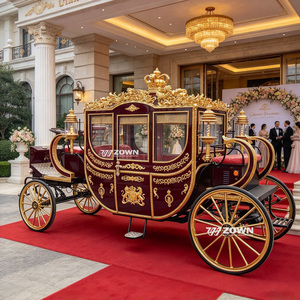 Carruaje de Caballos Negro de Lujo ZOWN, Estilo Europeo Personalizado para Bodas, Eventos, Turismo, Parques Temáticos - Product Image 1