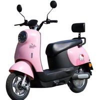 Mini scooter électrique pour adultes, vélo électrique à deux roues, motif lapin mignon, cyclomoteur électrique portable pour les trajets quotidiens