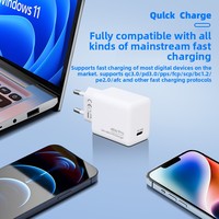 Chargeur rapide GaN Type-C de 45 W de style rouge à lèvres, conforme aux normes européennes, avec protection ignifuge pour smartphones