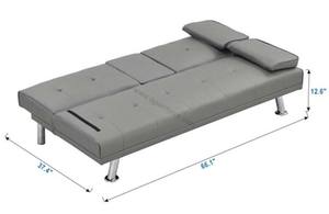WF-SB1814 winforce hiện đại sofa giường với tay vịn hai chủ sở hữu khung gỗ không gỉ chân <span class=keywords><strong>futon</strong></span> cho phòng khách - Product Image 5