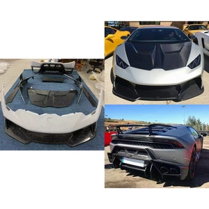 New Carbon Fiber Huracan 2014-2023 Car Modification Upgrade V Style Body Kit Front/Rear Bumper Lip Rear Spoiler for - Product Image 2