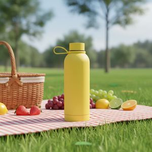 Bouteille d'eau isotherme moderne sans BPA de 500 ml avec poignée, double paroi, pour le sport, vente en gros de gobelets promotionnels - Product Image 4