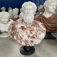 BLVE célèbre européen intérieur décor à la maison personnage pierre naturelle Figure tête Sculpture marbre buste Statue