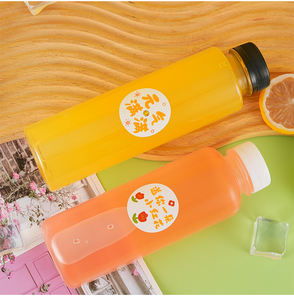 500ml 250ml Bouteille d'eau de jus en plastique PET transparente à épaulement plat et rond avec bouchon inviolable Bouteille pour animaux de compagnie de 16oz - Product Image 4