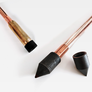 Asta di Messa a <span class=keywords><strong>Terra</strong></span> in Acciaio Ramato da 14,2mm per Protezione da Fulmini 14,2x2440 Scaricatore di Alta Tensione - Product Image 3