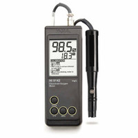 HANNA HI9142 Mètre de mesure de l'oxygène dissous portable Testeur d'oxygène dissous étanche 3 piles AAA Garantie 1 an pour la qualité de l'eau Aquaculture